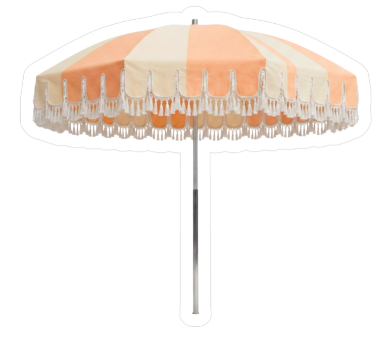 Die cut sticker - pool side patio umbrella