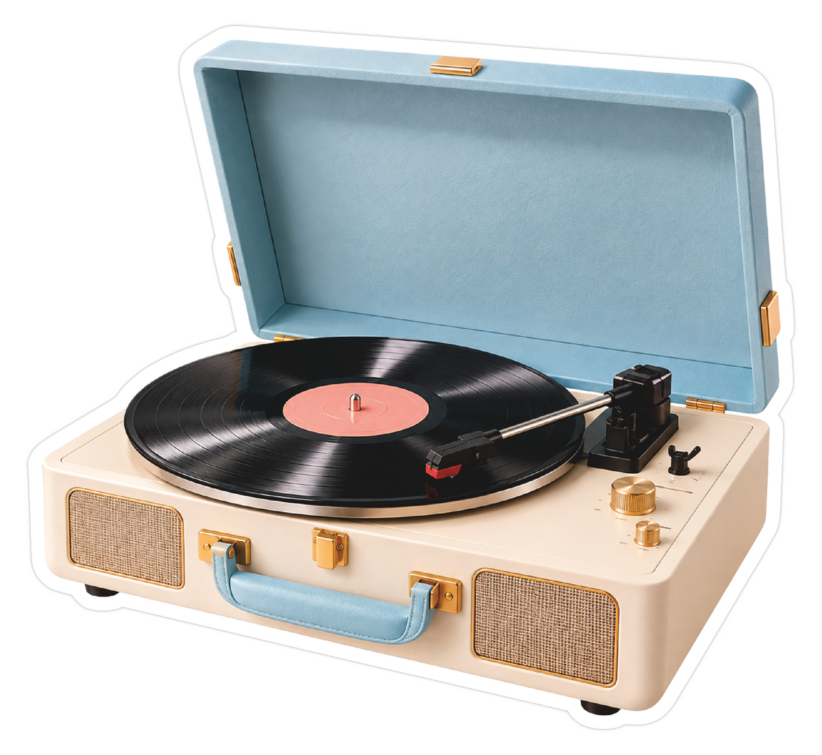 Die cut sticker - Record player